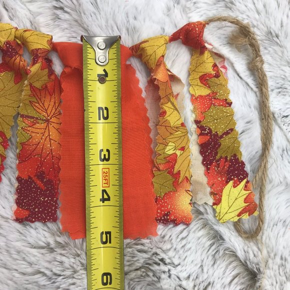 Handmade Autumn Fabric Garland Fall Rustic Country Farmhouse Home Decor - Picture 4 of 4